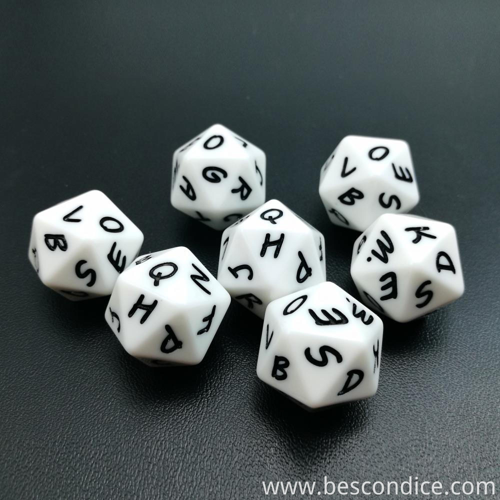 20 Sides Alphabet Letter Dice 1 20 Sides Alphabet Letter Dice 1